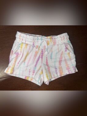 Cat & Jack Pastel Tie-Dye Stripe Shorts in White